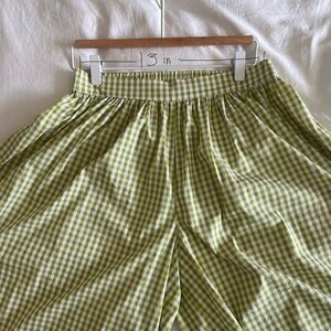 Caroline Constas wide leg checkered pants